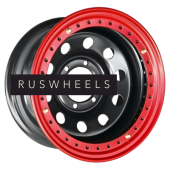 Диски Off-Road Wheels 10x16/5x139,7 ET-44 D110 УАЗ с бедлоком (красный) Черный