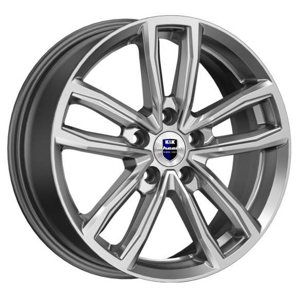 Диски КиК 6.5\R17 5*114.3 ET45 d67.1 Дарк платинум Диски КиК 6.5\R17 5*114.3 ET45 d67.1 Дарк платинум